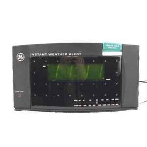 GE Weather Instant Alert Alarm Clock Radio 7-4845A AM/FM Tested